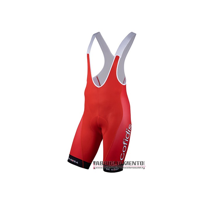 Abbigliamento Cofidis 2021 Manica Corta e Pantaloncino Con Bretelle Rosso Bianco - Clicca l'immagine per chiudere